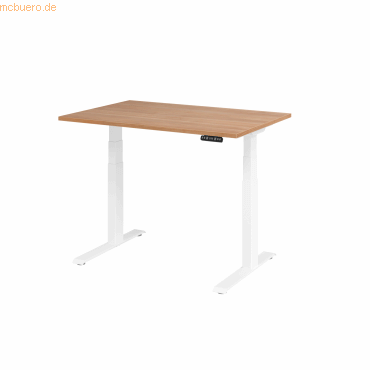 4032062191095 - HAMMERBACHER XDKB12 elektrisch höhenverstellbarer Schreibtisch nussbaum rechteckig C-Fuß-Gestell weiß 1200 x 800 cm 4032062191095 - HAMMERBACHER XDKB12 elektrisch höhenverstellbarer Schreibtisch nussbaum rechteckig C-Fuß-Gestell weiß 1200 x 800 cm