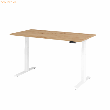 4032062191194 - HAMMERBACHER XDKB16 elektrisch höhenverstellbarer Schreibtisch asteiche rechteckig C-Fuß-Gestell weiß 1600 x 800 cm 4032062191194 - HAMMERBACHER XDKB16 elektrisch höhenverstellbarer Schreibtisch asteiche rechteckig C-Fuß-Gestell weiß 1600 x 800 cm