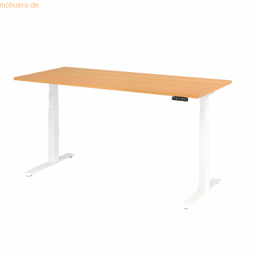 4032062191248 - HAMMERBACHER XDKB19 elektrisch höhenverstellbarer Schreibtisch buche rechteckig C-Fuß-Gestell weiß 1800 x 800 cm 4032062191248 - HAMMERBACHER XDKB19 elektrisch höhenverstellbarer Schreibtisch buche rechteckig C-Fuß-Gestell weiß 1800 x 800 cm