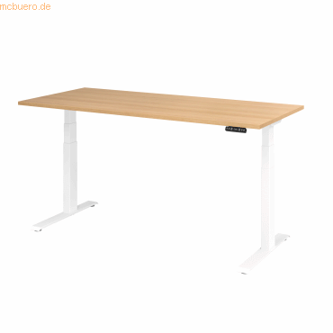 4032062191255 - HAMMERBACHER XDKB19 elektrisch höhenverstellbarer Schreibtisch eiche rechteckig C-Fuß-Gestell weiß 1800 x 800 cm 4032062191255 - HAMMERBACHER XDKB19 elektrisch höhenverstellbarer Schreibtisch eiche rechteckig C-Fuß-Gestell weiß 1800 x 800 cm