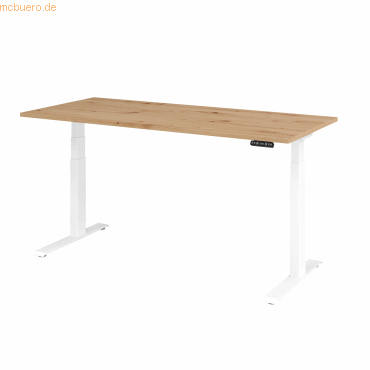 4032062191286 - HAMMERBACHER XDKB19 elektrisch höhenverstellbarer Schreibtisch asteiche rechteckig C-Fuß-Gestell weiß 1800 x 800 cm 4032062191286 - HAMMERBACHER XDKB19 elektrisch höhenverstellbarer Schreibtisch asteiche rechteckig C-Fuß-Gestell weiß 1800 x 800 cm