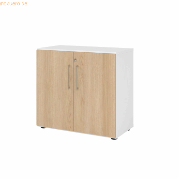 4032062305515 - Schränke Breno 2 OH abschließbar 28 kg je Boden B 800 x T 420 x H 748 mm weiß Eiche 4032062305515 - Schränke Breno 2 OH abschließbar 28 kg je Boden B 800 x T 420 x H 748 mm weiß Eiche