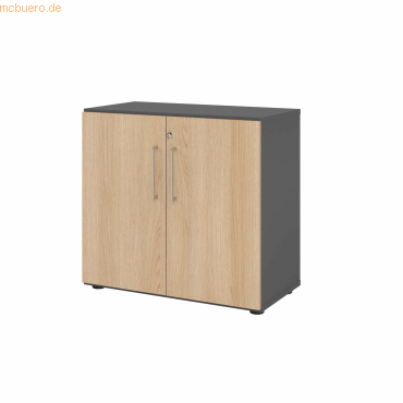 4032062305539 - Schränke Breno 2 OH abschließbar 28 kg je Boden B 800 x T 420 x H 748 mm graphit Eiche 4032062305539 - Schränke Breno 2 OH abschließbar 28 kg je Boden B 800 x T 420 x H 748 mm graphit Eiche