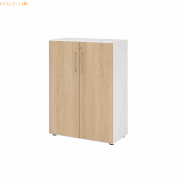 4032062305560 - Schränke Breno 3 OH abschließbar 28 kg je Boden B 800 x T 420 x H 1100 mm weiß Eiche 4032062305560 - Schränke Breno 3 OH abschließbar 28 kg je Boden B 800 x T 420 x H 1100 mm weiß Eiche