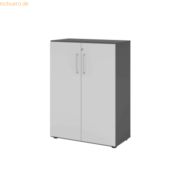 4032062305607 - eurokraft pro Büroschrank 2 Fachböden 3 Ordnerhöhen graphit   lichtgrau
