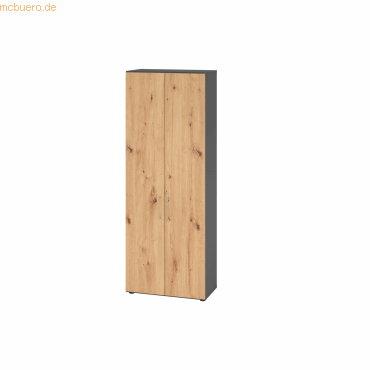 4032062305645 - Schränke Breno 6 OH abschließbar 28 kg je Boden B 800 x T 420 x H 2156 mm graphit Asteiche 4032062305645 - Schränke Breno 6 OH abschließbar 28 kg je Boden B 800 x T 420 x H 2156 mm graphit Asteiche
