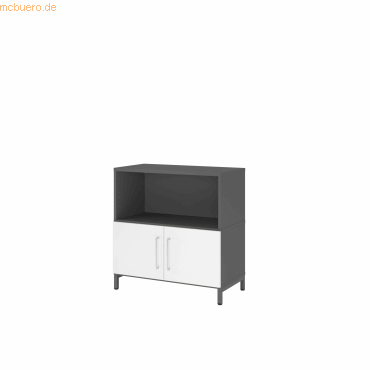 4032062307496 - Hammerbacher Regal FlexWall Türen 2OH Sockel graphitweiß 4032062307496 Hammerbacher GmbH 4032062307496 - Hammerbacher Regal FlexWall Türen 2OH Sockel graphitweiß 4032062307496 Hammerbacher GmbH