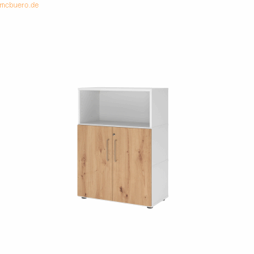 4032062307533 - Regalschrank FlexWall VFW38T2KGWRBS weiß asteiche 2 Fachböden 800 x 400 x 1098 cm 4032062307533 Hammerbacher 4032062307533 - Regalschrank FlexWall VFW38T2KGWRBS weiß asteiche 2 Fachböden 800 x 400 x 1098 cm 4032062307533 Hammerbacher