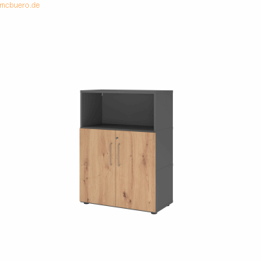 4032062307564 - Regalschrank FlexWall VFW38T2KGGRBS grafit asteiche 2 Fachböden 800 x 400 x 1098 cm 4032062307564 Hammerbacher 4032062307564 - Regalschrank FlexWall VFW38T2KGGRBS grafit asteiche 2 Fachböden 800 x 400 x 1098 cm 4032062307564 Hammerbacher