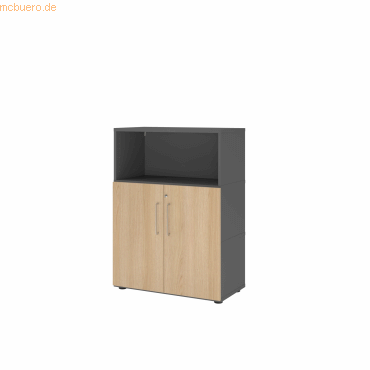 4032062307571 - Regalschrank FlexWall VFW38T2KGGEBS grafit eiche 2 Fachböden 800 x 400 x 1098 cm 4032062307571 Hammerbacher
