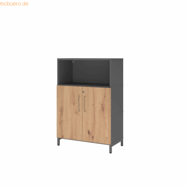 4032062307625 - Hammerbacher Regal FlexWall Türen 3OH Sockel graphitasteiche 4032062307625 Hammerbacher GmbH 4032062307625 - Hammerbacher Regal FlexWall Türen 3OH Sockel graphitasteiche 4032062307625 Hammerbacher GmbH