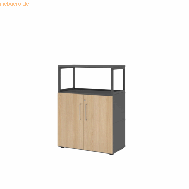 4032062307694 - Regalschrank FlexWall VFW38T2RGGEBS grafit eiche 2 Fachböden 800 x 400 x 1098 cm 4032062307694 Hammerbacher