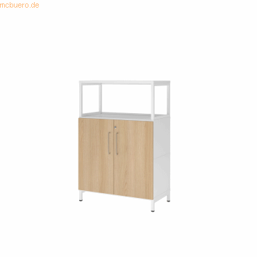 4032062307724 - Hammerbacher Regal FlexWall Türen 3OH 1offen Sockel weißeiche 4032062307724 Hammerbacher GmbH 4032062307724 - Hammerbacher Regal FlexWall Türen 3OH 1offen Sockel weißeiche 4032062307724 Hammerbacher GmbH
