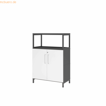 4032062307731 - Hammerbacher Regal FlexWall Türen 3OH 1offen Sockel graphitweiß 4032062307731 Hammerbacher GmbH 4032062307731 - Hammerbacher Regal FlexWall Türen 3OH 1offen Sockel graphitweiß 4032062307731 Hammerbacher GmbH