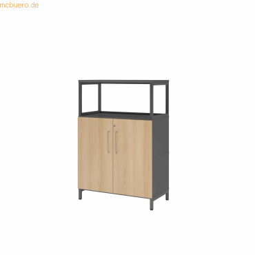 4032062307755 - Hammerbacher Regal FlexWall Türen 3OH 1offen Sockel graphiteiche 4032062307755 Hammerbacher GmbH 4032062307755 - Hammerbacher Regal FlexWall Türen 3OH 1offen Sockel graphiteiche 4032062307755 Hammerbacher GmbH