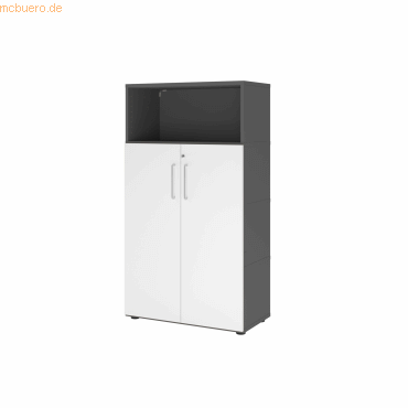 4032062307793 - Regalschrank FlexWall VFW48T3KGGWBS grafit weiß 3 Fachböden 800 x 400 x 1450 cm 4032062307793 Hammerbacher 4032062307793 - Regalschrank FlexWall VFW48T3KGGWBS grafit weiß 3 Fachböden 800 x 400 x 1450 cm 4032062307793 Hammerbacher