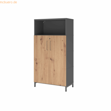 4032062307861 - Hammerbacher Regal FlexWall Türen 4OH Sockel graphitasteiche 4032062307861 Hammerbacher GmbH 4032062307861 - Hammerbacher Regal FlexWall Türen 4OH Sockel graphitasteiche 4032062307861 Hammerbacher GmbH