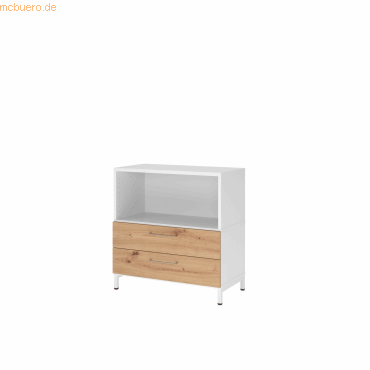 4032062307953 - Hammerbacher Regal FlexWall 2Schübe 2OH Sockel weißasteiche 4032062307953 Hammerbacher GmbH 4032062307953 - Hammerbacher Regal FlexWall 2Schübe 2OH Sockel weißasteiche 4032062307953 Hammerbacher GmbH