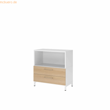 4032062307960 - Hammerbacher Regal FlexWall 2Schübe 2OH Sockel weißeiche 4032062307960 Hammerbacher GmbH 4032062307960 - Hammerbacher Regal FlexWall 2Schübe 2OH Sockel weißeiche 4032062307960 Hammerbacher GmbH