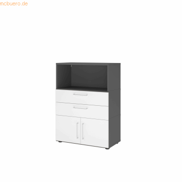 4032062308035 - Regalschrank FlexWall VFW38K1KGGWBS grafit weiß 2 Fachböden 800 x 400 x 1098 cm 4032062308035 Hammerbacher