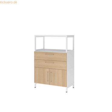 4032062308172 - Hammerbacher Kombischrank FlexWall 3OH 1offen Sockel weißeiche 4032062308172 Hammerbacher GmbH 4032062308172 - Hammerbacher Kombischrank FlexWall 3OH 1offen Sockel weißeiche 4032062308172 Hammerbacher GmbH