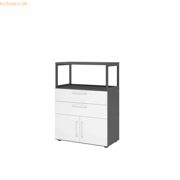 4032062308189 - Regalschrank FlexWall VFW38K1RGGWBS grafit weiß 2 Fachböden 800 x 400 x 1098 cm 4032062308189 Hammerbacher