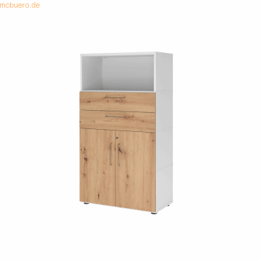 4032062308257 - Regalschrank FlexWall VFW48K2KGWRBS weiß asteiche 1 Fachboden 800 x 400 x 1450 cm 4032062308257 Hammerbacher 4032062308257 - Regalschrank FlexWall VFW48K2KGWRBS weiß asteiche 1 Fachboden 800 x 400 x 1450 cm 4032062308257 Hammerbacher