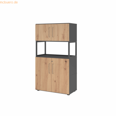 4032062308400 - Regalschrank FlexWall VFW48K5RGGRBS grafit asteiche 1 Fachboden 800 x 400 x 1450 cm 4032062308400 Hammerbacher 4032062308400 - Regalschrank FlexWall VFW48K5RGGRBS grafit asteiche 1 Fachboden 800 x 400 x 1450 cm 4032062308400 Hammerbacher