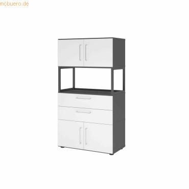 4032062308516 - Hammerbacher Kombischrank FlexWall 4OH 1offen graphitweiß 4032062308516 Hammerbacher GmbH 4032062308516 - Hammerbacher Kombischrank FlexWall 4OH 1offen graphitweiß 4032062308516 Hammerbacher GmbH