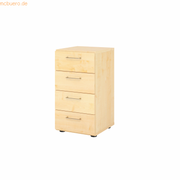 4032062308691 - Schubladenschrank Breno 4 Schübe Metallgriffe B 400 x T 420 x H 748 mm Ahorn Ahorn 4032062308691 - Schubladenschrank Breno 4 Schübe Metallgriffe B 400 x T 420 x H 748 mm Ahorn Ahorn