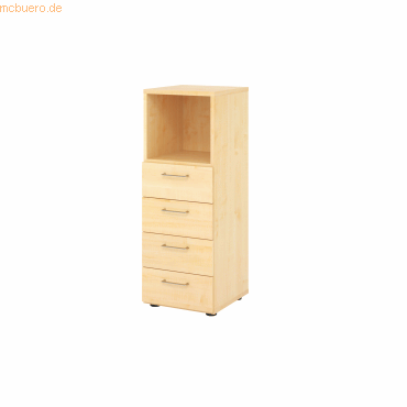 4032062308707 - Schubladenschrank Breno 4 Schübe 1 Fach Metallgriffe B 400 x T 420 x H 1100 mm Ahorn Ahorn 4032062308707 - Schubladenschrank Breno 4 Schübe 1 Fach Metallgriffe B 400 x T 420 x H 1100 mm Ahorn Ahorn