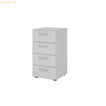 4032062308844 - Schubladenschrank Breno 4 Schübe Metallgriffe B 400 x T 420 x H 748 mm lichtgrau lichtgrau 4032062308844 - Schubladenschrank Breno 4 Schübe Metallgriffe B 400 x T 420 x H 748 mm lichtgrau lichtgrau