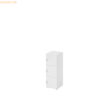 4032062312148 - Schließfachschrank Topas Line 3 Ordnerhöhen 3 Fächer Zylinderschloss B 400 x T 420 x H 1100 mm weiß weiß 4032062312148 - Schließfachschrank Topas Line 3 Ordnerhöhen 3 Fächer Zylinderschloss B 400 x T 420 x H 1100 mm weiß weiß