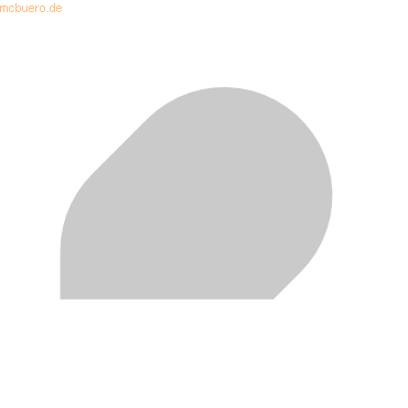 4032062312339 - Anbautisch höhenverstellbar Orbis lichtgrau silber Tropfenform 1030 x 800 x 680 - 760 cm