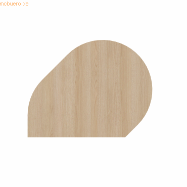 4032062312391 - Anbautisch höhenverstellbar Orbis eiche silber Tropfenform 1030 x 800 x 680 - 760 cm