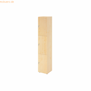 4032062313879 - Schließfachschrank Topas Line 6 Ordnerhöhen 3 Fächer Zylinderschloss B 400 x T 420 x H 2156 mm Ahorn Ahorn 4032062313879 - Schließfachschrank Topas Line 6 Ordnerhöhen 3 Fächer Zylinderschloss B 400 x T 420 x H 2156 mm Ahorn Ahorn