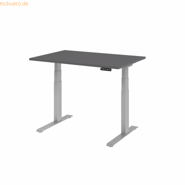4032062323571 - HAMMERBACHER XDKB12 elektrisch höhenverstellbarer Schreibtisch grafit rechteckig C-Fuß-Gestell silber 1200 x 800 cm 4032062323571 - HAMMERBACHER XDKB12 elektrisch höhenverstellbarer Schreibtisch grafit rechteckig C-Fuß-Gestell silber 1200 x 800 cm