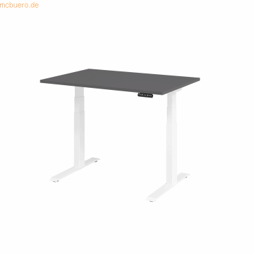 4032062324059 - HAMMERBACHER XDKB12 elektrisch höhenverstellbarer Schreibtisch grafit rechteckig C-Fuß-Gestell weiß 1200 x 800 cm 4032062324059 - HAMMERBACHER XDKB12 elektrisch höhenverstellbarer Schreibtisch grafit rechteckig C-Fuß-Gestell weiß 1200 x 800 cm