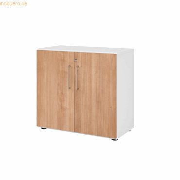 4032062324837 - Aktenschrank 928T2 V928T2 W N BS weiß nussbaum 1 Fachboden 800 x 420 x 748 cm