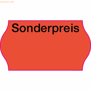 4034031004870 - Auszeichnungsetikett 26 x 12 mm (B x H) rot Sonderpreis 1500 Etik Rl 18 Rl Pack 27000 Etik Pack 18 Rolle 4034031004870 - Auszeichnungsetikett 26 x 12 mm (B x H) rot Sonderpreis 1500 Etik Rl 18 Rl Pack 27000 Etik Pack 18 Rolle