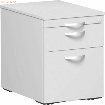 4038933062198 - Rollcontainer Flex S-530152-LG Holz lichtgrau 1 normale Schublade mit extra Hängeregisterauszug mit extra Utensilienauszug 4038933062198 - Rollcontainer Flex S-530152-LG Holz lichtgrau 1 normale Schublade mit extra Hängeregisterauszug mit extra Utensilienauszug