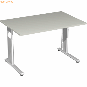 4038933159843 - Schreibtisch Flex S-617102-LS manuell höhenverstellbar 68-82cm (H) 120x80cm (BxT) rechteckig grau Silber 4038933159843 Ger 4038933159843 - Schreibtisch Flex S-617102-LS manuell höhenverstellbar 68-82cm (H) 120x80cm (BxT) rechteckig grau Silber 4038933159843 Ger