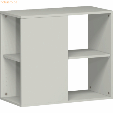 4038933408682 - Anstellregal 2 OH 800x420x750 mit Bodengleiter Lichtgrau 4038933408682 Geramöbel