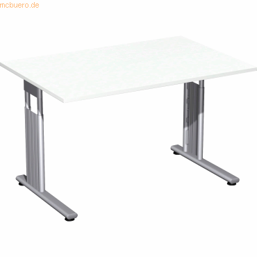 4038933477602 - Schreibtisch Flex S-617102-WS manuell höhenverstellbar 68-82cm (H) 120x80cm (BxT) rechteckig weiß Silber 4038933477602 Ger 4038933477602 - Schreibtisch Flex S-617102-WS manuell höhenverstellbar 68-82cm (H) 120x80cm (BxT) rechteckig weiß Silber 4038933477602 Ger