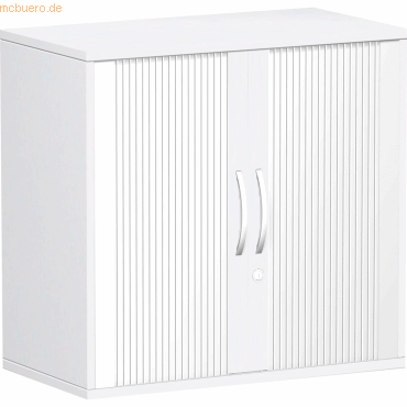 4038933482712 - Aktenschrank Flex S-382117-SW Kunststoff Holz abschließbar 2 OH 80 x 798 x 425 cm silber weiß 4038933482712 Geramöbel