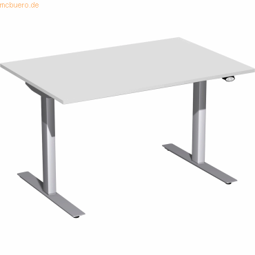 4038933527000 - Sitz-Steh-Schreibtisch Elektro Flex S-08F1208-LS elektrisch höhenverstellbar 65-125cm (H) rechteckig lichtgrau Silber 40389 4038933527000 - Sitz-Steh-Schreibtisch Elektro Flex S-08F1208-LS elektrisch höhenverstellbar 65-125cm (H) rechteckig lichtgrau Silber 40389