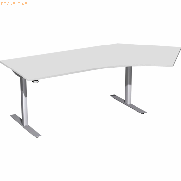 4038933527123 - Sitz-Steh-Schreibtisch Elektro Flex S-08F1616-LS elektrisch höhenverstellbar Freiform lichtgrau Silber 4038933527123 Geram 4038933527123 - Sitz-Steh-Schreibtisch Elektro Flex S-08F1616-LS elektrisch höhenverstellbar Freiform lichtgrau Silber 4038933527123 Geram