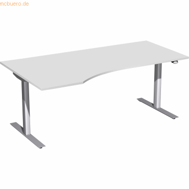 4038933527253 - Sitz-Steh-Schreibtisch Elektro Flex S-08F1812-LS elektrisch höhenverstellbar Freiform lichtgrau Silber 4038933527253 Geram 4038933527253 - Sitz-Steh-Schreibtisch Elektro Flex S-08F1812-LS elektrisch höhenverstellbar Freiform lichtgrau Silber 4038933527253 Geram