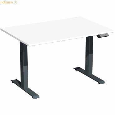 4038933543840 - Sitz-Steh-Schreibtisch Elevate Basic S-08J1208-WA elektrisch höhenverstellbar 73-123cm (H) 120x80cm (BxT) rechteckig weiß 4038933543840 - Sitz-Steh-Schreibtisch Elevate Basic S-08J1208-WA elektrisch höhenverstellbar 73-123cm (H) 120x80cm (BxT) rechteckig weiß