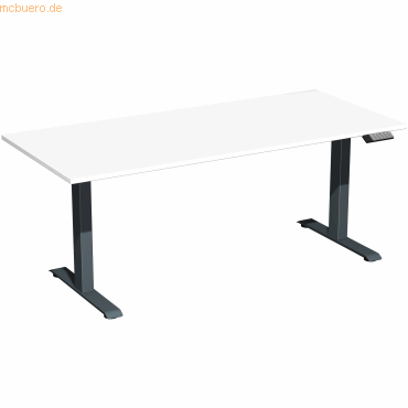 4038933544021 - Sitz-Steh-Schreibtisch Elevate Basic S-08J1608-WA elektrisch höhenverstellbar 73-123cm (H) 160x80cm (BxT) rechteckig weiß 4038933544021 - Sitz-Steh-Schreibtisch Elevate Basic S-08J1608-WA elektrisch höhenverstellbar 73-123cm (H) 160x80cm (BxT) rechteckig weiß